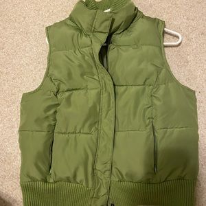 Olive green vest